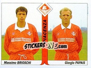 Cromo Massimo Brioschi / Giorgio Papais - Italy Tutto Calcio 1994-1995 - Sl