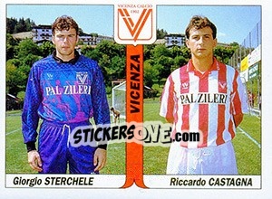 Sticker Giorgio Sterchele / Riccardo Castagna - Italy Tutto Calcio 1994-1995 - Sl