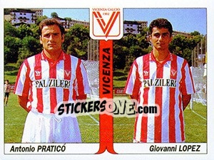 Figurina Antonio Praticó / Giovanni Lopez - Italy Tutto Calcio 1994-1995 - Sl