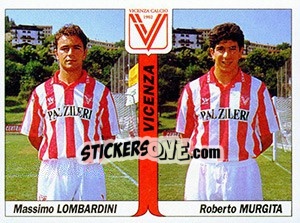 Sticker Massimo Lombardini / Roberto Murgita - Italy Tutto Calcio 1994-1995 - Sl