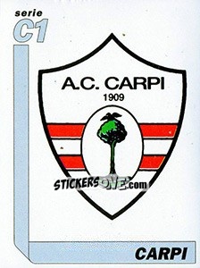 Sticker Scudetto Carpi - Italy Tutto Calcio 1994-1995 n. 521 - Sl