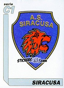 Sticker Scudetto Siracusa - Italy Tutto Calcio 1994-1995 - Sl