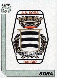 Sticker Scudetto Sora - Italy Tutto Calcio 1994-1995 - Sl