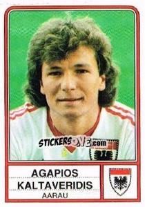 Cromo Agapios Kaltaveridis - Football Switzerland 1984-1985 - Panini