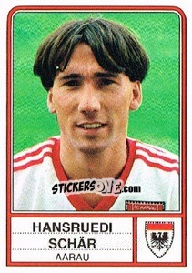 Figurina Hansruedi Schar - Football Switzerland 1984-1985 - Panini