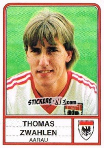 Figurina Thomas Zwahlen - Football Switzerland 1984-1985 n. 15 - Panini