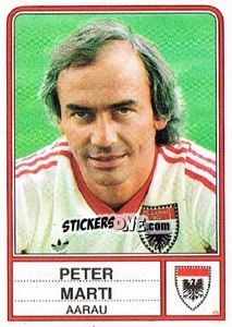Sticker Peter Marti - Football Switzerland 1984-1985 n. 16 - Panini