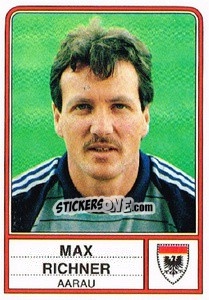 Figurina Max Richner - Football Switzerland 1984-1985 - Panini