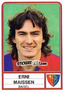 Figurina Erni Maissen - Football Switzerland 1984-1985 - Panini