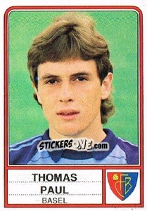 Cromo Thomas Paul - Football Switzerland 1984-1985 - Panini