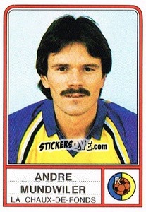 Sticker Andre Mundwiler - Football Switzerland 1984-1985 - Panini