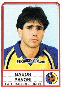 Sticker Gabor Pavoni - Football Switzerland 1984-1985 - Panini