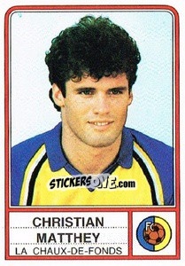 Cromo Christian Matthey - Football Switzerland 1984-1985 - Panini