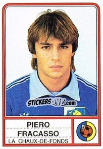 Figurina Piero Fracasso - Football Switzerland 1984-1985 - Panini