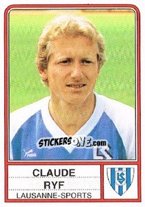 Sticker Claude Ryf - Football Switzerland 1984-1985 - Panini