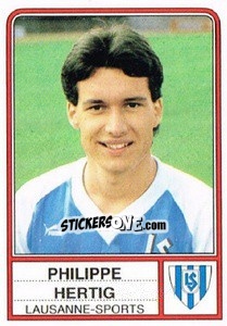 Sticker Philippe Hertig - Football Switzerland 1984-1985 - Panini
