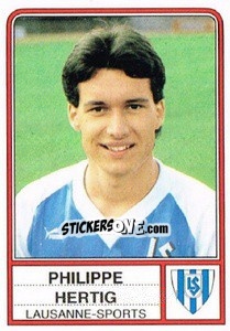 Sticker Philippe Hertig - Football Switzerland 1984-1985 n. 83 - Panini