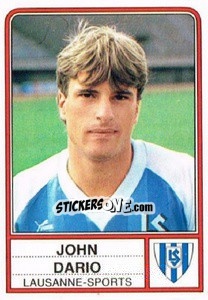 Cromo Hjohn Dario - Football Switzerland 1984-1985 - Panini