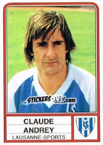 Sticker Claude Andrey - Football Switzerland 1984-1985 n. 86 - Panini