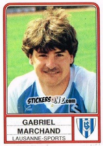 Figurina Gabriel Marchand - Football Switzerland 1984-1985 n. 87 - Panini