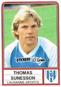 Cromo Thomas Sunesson - Football Switzerland 1984-1985 - Panini