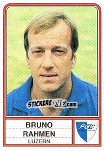 Cromo Bruno Rahmen - Football Switzerland 1984-1985 - Panini