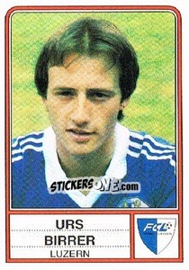 Cromo Urs Birrer - Football Switzerland 1984-1985 - Panini