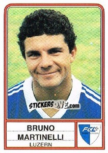 Cromo Bruno Martinelli - Football Switzerland 1984-1985 - Panini