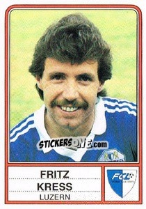Figurina Fritz Kress - Football Switzerland 1984-1985 - Panini
