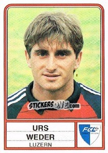 Sticker Urs Weder - Football Switzerland 1984-1985 - Panini
