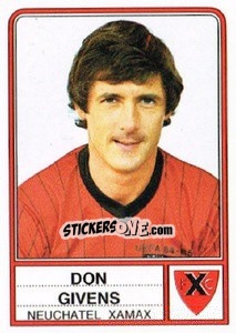 Sticker Don Givens - Football Switzerland 1984-1985 n. 116 - Panini