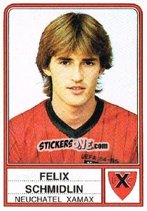 Sticker Felix Schmidlin - Football Switzerland 1984-1985 n. 120 - Panini