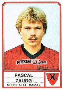 Figurina Pascal Zaugg - Football Switzerland 1984-1985 - Panini