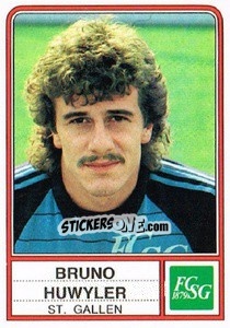 Sticker Bruno Huwyler - Football Switzerland 1984-1985 - Panini