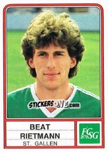 Figurina Beat Rietmann - Football Switzerland 1984-1985 - Panini