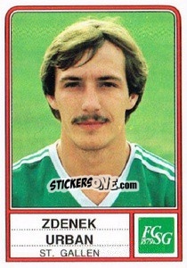 Sticker Zdenek Urban - Football Switzerland 1984-1985 n. 135 - Panini
