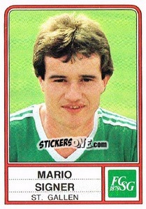 Cromo Mario Signer - Football Switzerland 1984-1985 - Panini