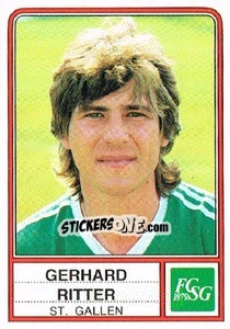 Sticker Gerhard Ritter - Football Switzerland 1984-1985 - Panini