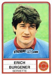 Sticker Erich Burgener - Football Switzerland 1984-1985 - Panini