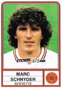 Cromo Marc Schnyder - Football Switzerland 1984-1985 - Panini