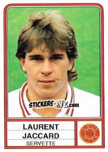 Figurina Laurent Jaccard - Football Switzerland 1984-1985 - Panini