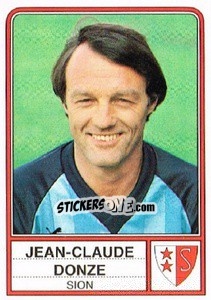 Cromo Jean-Claude Donze - Football Switzerland 1984-1985 - Panini