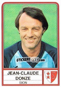 Figurina Jean-Claude Donze - Football Switzerland 1984-1985 n. 166 - Panini