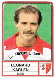 Cromo Leonard Karlen - Football Switzerland 1984-1985 - Panini
