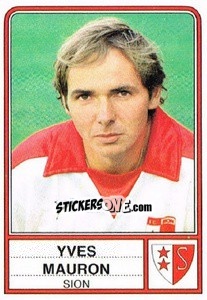 Sticker Yves Mauron - Football Switzerland 1984-1985 n. 177 - Panini