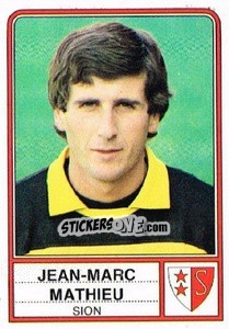 Sticker Jean-Marc Mathieu - Football Switzerland 1984-1985 - Panini