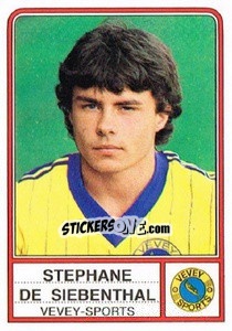 Figurina Stephane De Siebenthal - Football Switzerland 1984-1985 - Panini