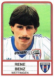 Cromo Rene Benz - Football Switzerland 1984-1985 - Panini
