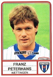 Sticker Franz Peterhans - Football Switzerland 1984-1985 n. 213 - Panini