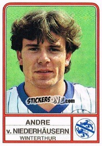 Sticker Andre van Niederhausern - Football Switzerland 1984-1985 - Panini